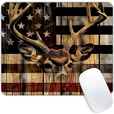 Core Electro Non-Slip Rubber Base Mouse Pad Wood Grain Hunting Deer One Size