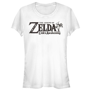 Juniors Womens Nintendo Legend of Zelda Link's Awakening Switch Logo T-Shirt - 1 of 3