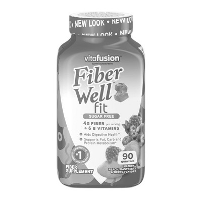 Vitafusion Fiber Well Fit Gummies - Peach, Strawberry & Berry - 90ct