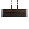 Yosemite Home Decor Corbin 4-Light Modern Farmhouse Island Chandelier with Dark Stained Wood Shade and Metal Accents, Brown - 3 of 4
