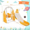 Toddler Slide Swing Set 4 in 1 Freestanding Slide Climber Playset with Basketball Hoop for Indoor Outdoor Playground Blue - 3 of 4