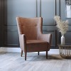 Flash Furniture Connor Traditional Wingback Accent Chair, Commercial Grade Faux Leather Upholstery and Wooden Frame and Legs - 2 of 4