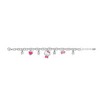 Sanrio Hello Kitty Charm Hearts Bracelet - Officially Licensed, 6.5 + 1''  Chain