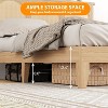Nasitip Bed Frame, Wood Bed Frame with Rattan Headboard, 12.4''Noise-Free Bed Frame with Strong Wood Slats Support, No Box Spring Needed - 4 of 4