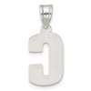 Black Bow Jewelry Sterling Silver, Sami Collection, Textured Block Initial C Pendant - 3 of 4