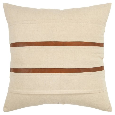 Ivory/Cream Genuine Leather/Match Replacement Cushions for