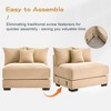 154.6" Corduroy Cloud U-Shaped Modular Sectional Sofa with Thick Cushions & Ottoman - 4 of 4