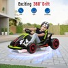 Red 24V Electric Drift Go Kart For Kids Ages 6-12 With Dual 200W Motors 8.1 MPH Adjustable Seat Led Lights Music Usb FM Radio Steel Frame Red - 4 of 4