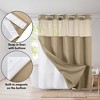 Americanflat 72x75 Hookless Waffle Pattern Shower Curtain - Water-Resistant Long Shower Curtain with Sheer Panel, Snap-In Liner, and Grommets - 4 of 4