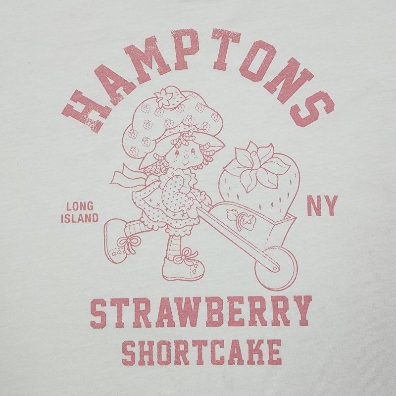 Girls&#39; Strawberry Shortcake Hamptons Boxy Short Sleeve Graphic T-Shirt - White, 2 of 4