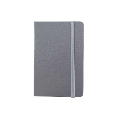 JAM Paper Professional Notebooks 5.8" x 8.3" Wide Ruled 70 Sheets Gray/Silver (340528858)