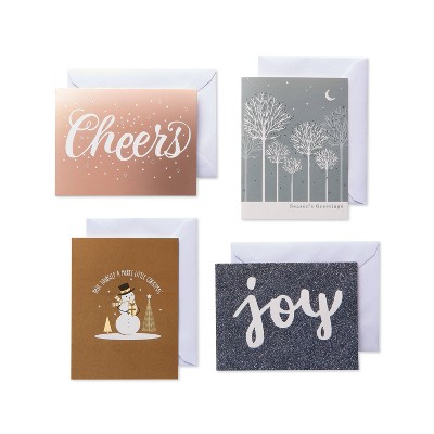 20ct Metallic Medley Assorted Christmas Boxed Greeting Cards - American Greetings