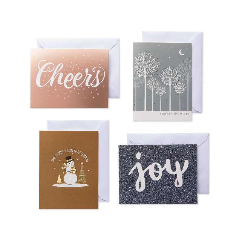 20ct Metallic Medley Assorted Christmas Boxed Greeting Cards - American Greetings, 1 of 8