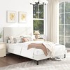 Costway Twin/Full/Queen Size Bed Frame with Height Adjustable Chevron Headboard, No Box Spring Needed Gray/Beige - 2 of 4