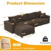 Kumasinova Corduroy Cloud Sofa with Cushions, Convertible Sofa Lounge Chair, Plush Modern 4-Seat Sofa, Easy Assembly, Couches for Living Room - 2 of 4