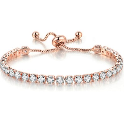rose gold + white stone