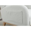 Fabric Rocking Chair With Packet Wood Legs,Ivory - 4 of 4