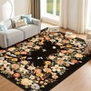 Washable Rug Vintage Floral Rug with Non Slip TPR Backing, Soft Non Shedding Foldable Floor Covering for Living Room Bedroom - 2 of 4