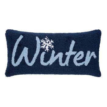 C&F Home Winter Snow flake Hooked Pillow