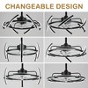 Bella Depot 24" Modern Black LED Ceiling Fan with Dimmable Light, 6-Speed Reversible with Remote and APP Control - 3 of 4