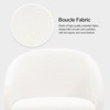 Bekrvio Boucle Dining Chairs with Barrel Back - Mid Century Modern Accent Arm Chairs with Chrome U-Shaped Base -Kitchen/Living Room - 4 of 4