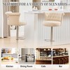 Sapphtopaz Velvet Swivel Bar Stools Set of 2, Adjustable Counter Barstools with Nailhead and Metal Legs, High Chair for Kitchen, Living Room - 4 of 4