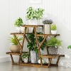Artloge 6 Tier Carbonized Wood Plant Stand Heavy Duty Triangle Flower Pot Rack for Garden Balcony Patio Home Decor - 2 of 4