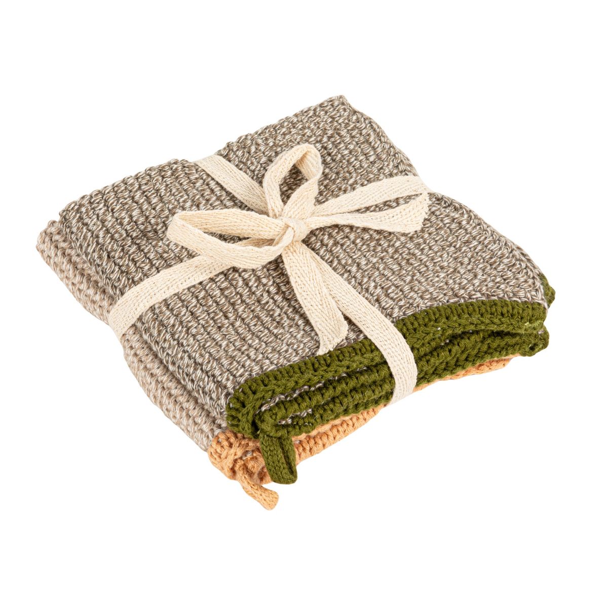 Storied Home Square Cotton Knit Dish Cloth (Set of 2)