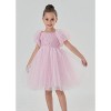 2Bunnies Girls Babydoll Sequin Bodice Tulle Bow Princess Dress - 2 of 4