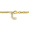 EVERLY JEWELRY | Yellow Plated Sterling Silver wheat link and bead Bracelet, 8 inc+1 incext - 4 of 4