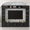 Bella Depot 98.4" W Modern TV Stand Wall Unit Entertainment Center with Bookshelves for TVs up to 80" - 2 of 4