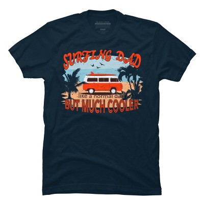Men's Design By Humans Surfing Dad Like A Normal Dad But Cooler By T-Shirt