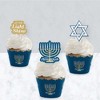 Big Dot of Happiness Happy Hanukkah - Cupcake Decoration - Chanukah Holiday Party Cupcake Wrappers and Treat Picks Kit - Set of 24 - 3 of 4