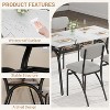 Jojoka 5-Piece Dining Table Set for 4,Kitchen Table with 4 Chairs,Rectangular Dining Table with Storage Rack - 4 of 4