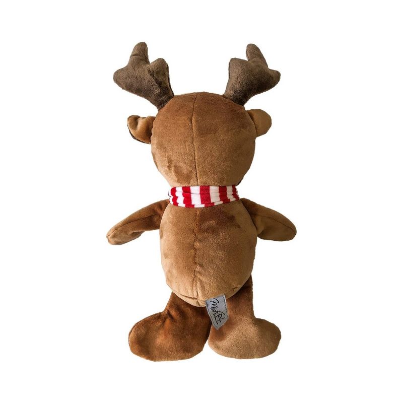 Midlee Christmas Reindeer Plush Dog Toy with Scarf, 3 of 8