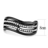 Slickblue Stainless Steel IP Black Ring for Women with Clear CZ, Ion Plated, Single-Tone Design, Size 5-10 - 4 of 4