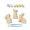 Easter Craft 3Ct Wood Bunnies Painting Kit - Mondo Llama™ - 2 of 3