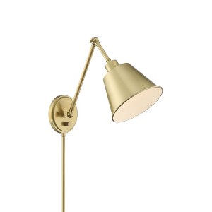 Crystorama Lighting Mitchell 1 - Light Swing Arm Lamp in  Aged Brass - 1 of 4
