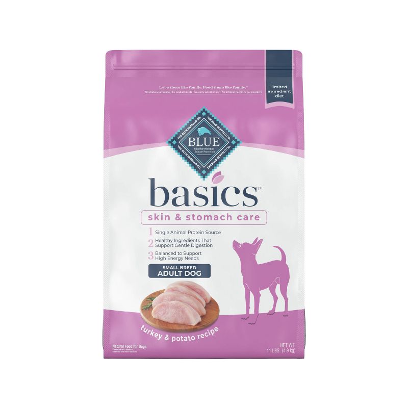 Blue Buffalo Basics Limited Ingredient Diet Turkey & Potato Recipe Small Breed Dry Dog Food, 1 of 13