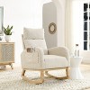 CAVINAS 27.6" Rocking Accent Chair with High Backrest and Side Pockets, Upholstered Lounge Arm Chair for Living Room - 2 of 4