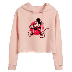 Women's - Disney - Mickey & Friends Cropped Graphic Hoodie - 1 of 3