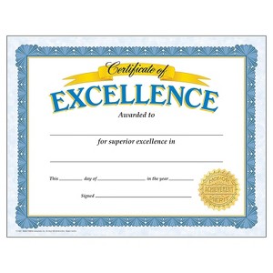 Trend Enterprises Trend Certificate of Excellence Classic Certificates 30 CT (T-11301) - 1 of 1