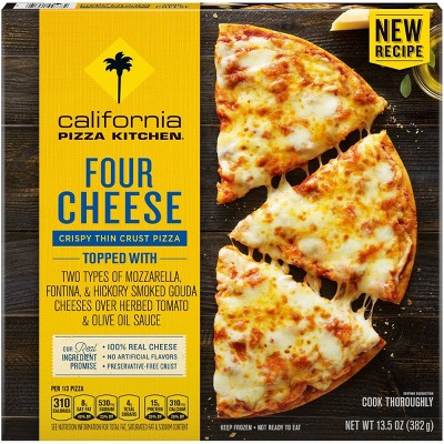 California Pizza Kitchen Crispy Thin Crust Four Cheese Frozen Pizza - 13.5oz