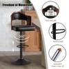 MOONMISS Cat Scratch Cloth Bar Stools Set of 2 adjustable height and 360 Degree Swivel with Footrest for Bar, Kitchen, Dining Room - 2 of 4