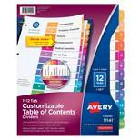 Avery Ready Index Table of Contents Dividers for Laser/Inkjet Printers 257402