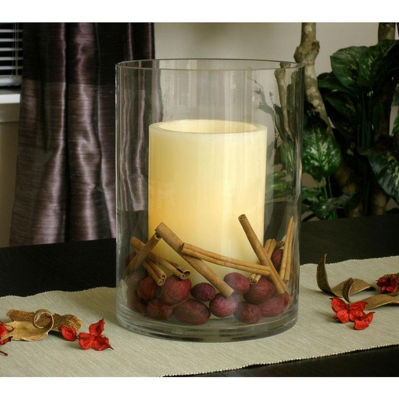 Pacific Accents Flameless 5x8 Ivory Flat Top Wax Pillar Candle, 2 of 3
