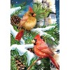 Briarwood Lane Snowy Cardinals Winter House Flag Pines Cones 28" - image 3 of 4