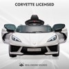 12V Kids Ride On Car, Sports Licensed Corvette Electric Car Toy for Toddles, with Remote Control, Visual Dashboard, LED Lights, Music, for Kids 3-10 - 3 of 4