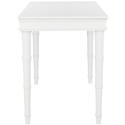 White Wooden Writing Desk with Single Drawer
