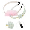Unique Bargains Girl's Classic Elegant Mesh Headbands 5.51"x4.72"x0.55" Pink Green 2 Pcs - 3 of 3
